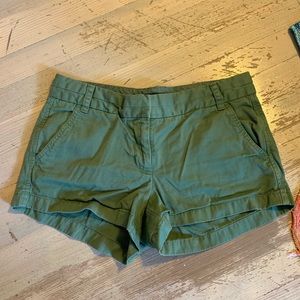 Army Green J. Crew Chino Shorts - size 6